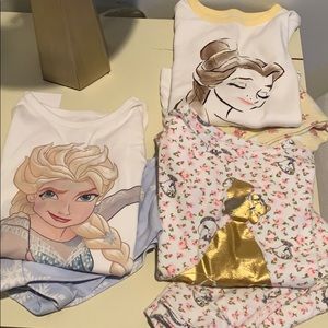 3 pairs Gap Disney princess PJ